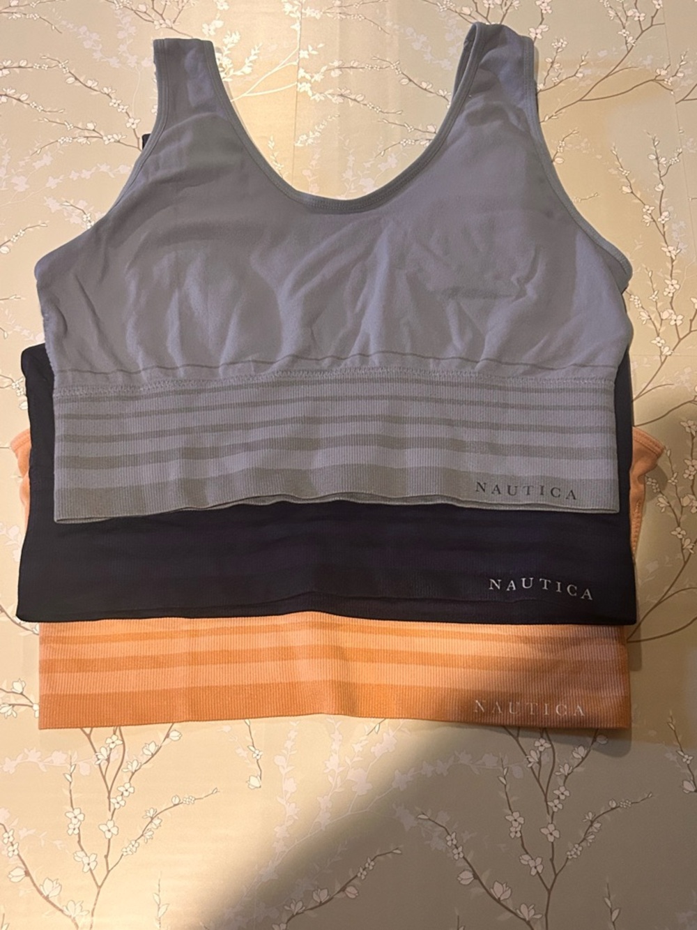 NWOT Nautica Seamless Scoop Bralette Trio